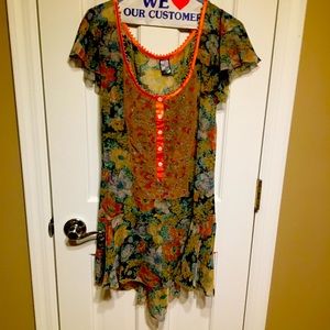 Free people chiffon dress sz 12